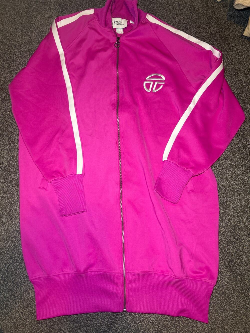 Telfar est2005 NY tall track jacket -Azalea size M/L pink